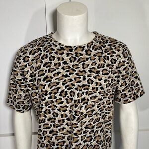 Leopard Print T-Shirt Anthropologie Maeve